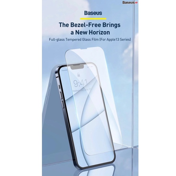 Kính cường lực 6 lớp chống trầy, siêu bền Baseus 0.3mm Full-glass Tempered Glass Film cho IPhone 13