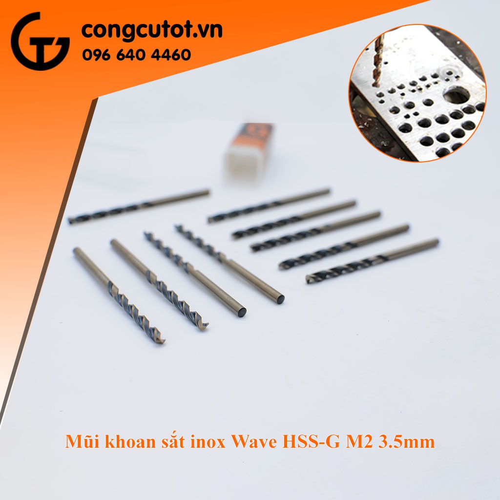 Mũi khoan sắt inox Waves HSS-G M2 ( ∅1.0-3.5mm)