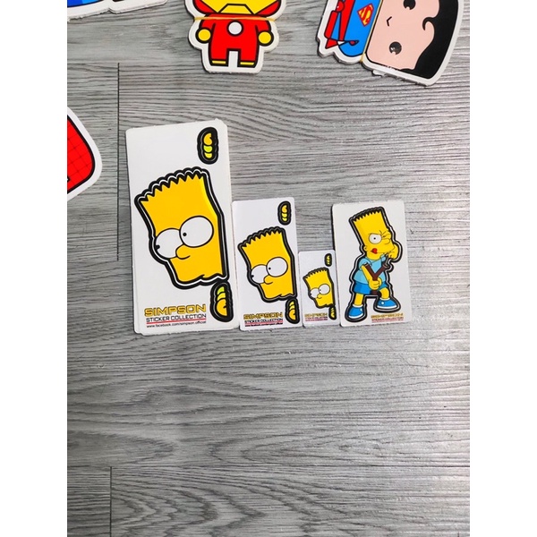Tem Simpson lấp ló dán xe , điện thoại… Decal cao cấp, bền Màu, dính Chắt, Chống Thấm Nước