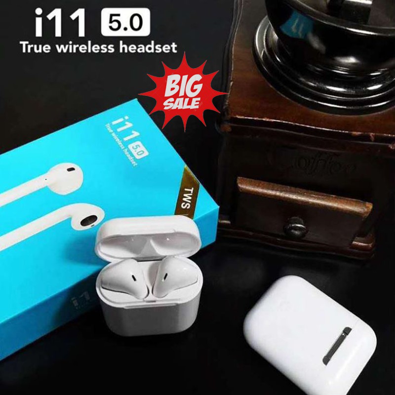 [XẢ KHO - CẢM ỨNG VÂN TAY ] Tai Nghe Không Dây i11S Mini Tích Hợp Cảm Biến Vân Tay