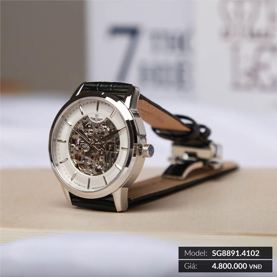 Đồng hồ nam SRWATCH SG8891.4102 Mặt Kính Dome Sapphire crystal lịch lãm sang trọng q
