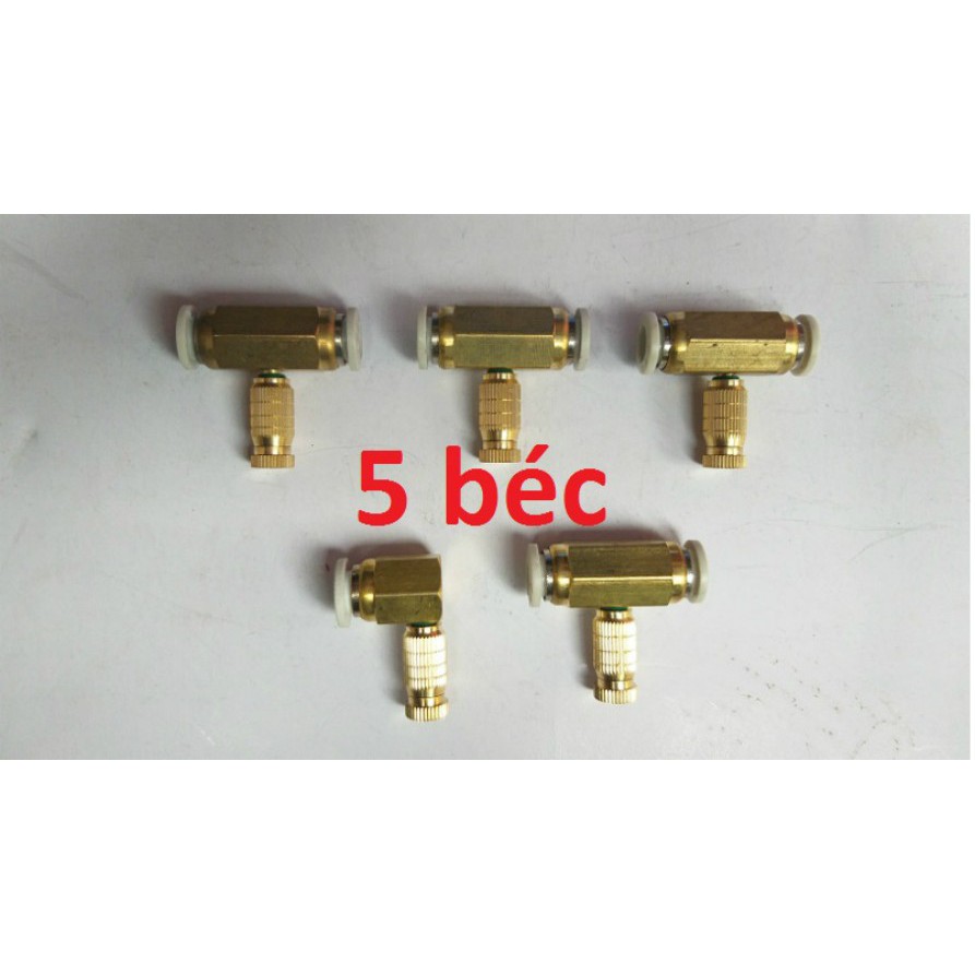 Bộ máy bơm phun sương 5 béc (combo bộ bơm 24v-5 béc)