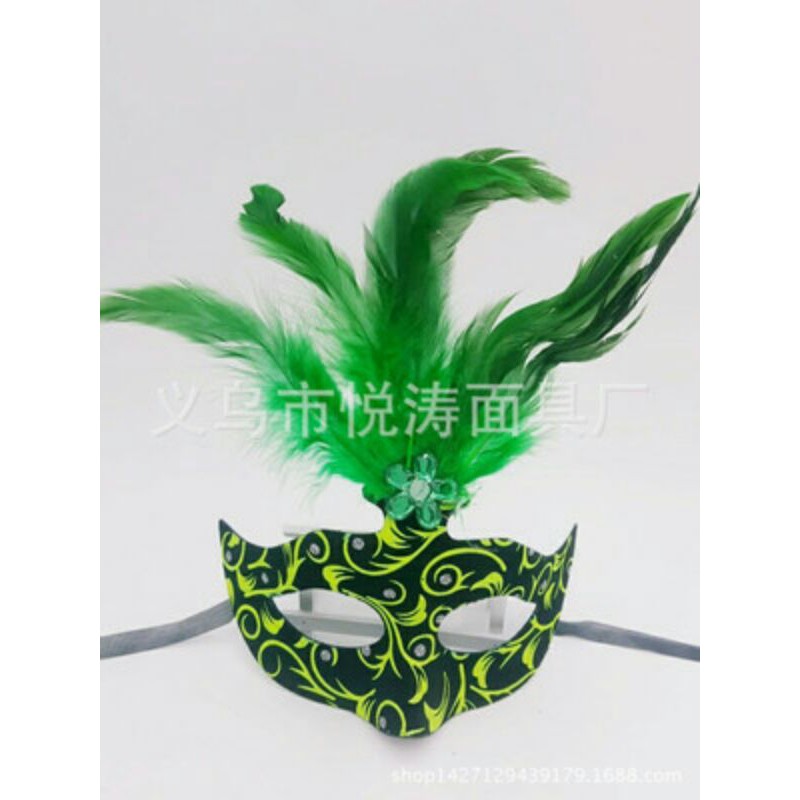 Mặt nạ hóa trang Halloween nửa mặt lông vũ cho nữ | BigBuy360 - bigbuy360.vn