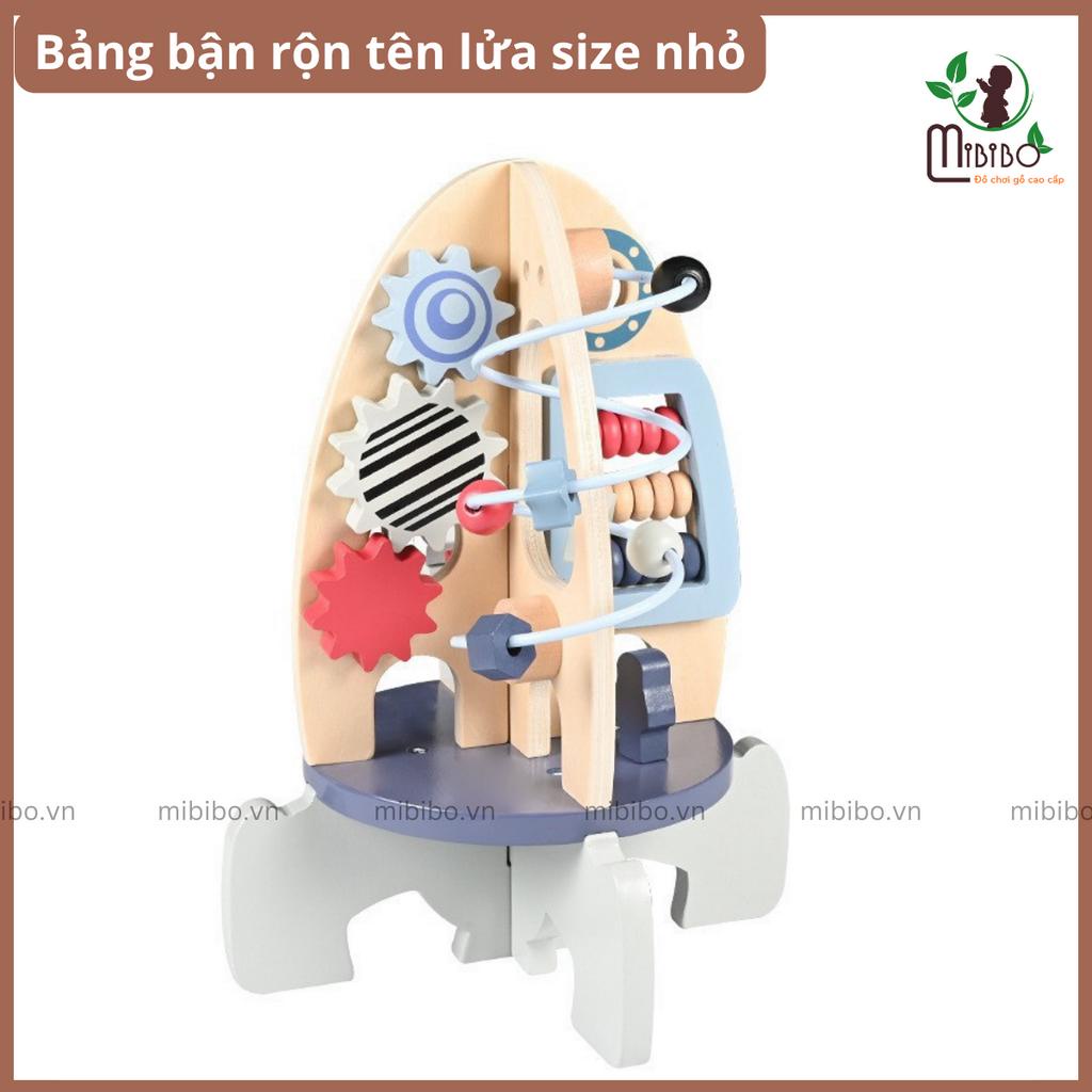 Bảng bận rộn, busy board hình mô hình tàu bay Mibibo.vn, đồ chơi trí tuệ, đồ chơi bằng gỗ dành cho bé từ 1 tuổi - Mẫu 1