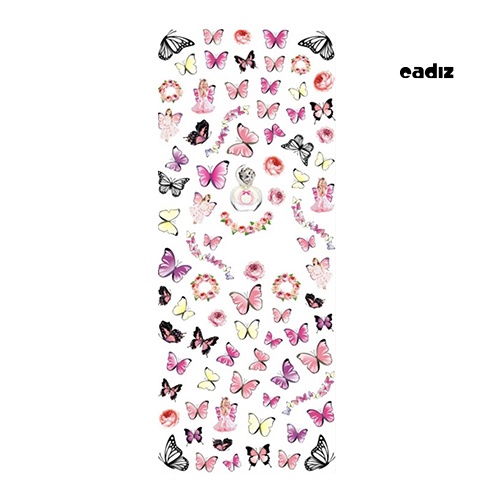 1 Miếng Dán Trang Trí Móng Tay Chuyển Nước Hình Bướm DIY