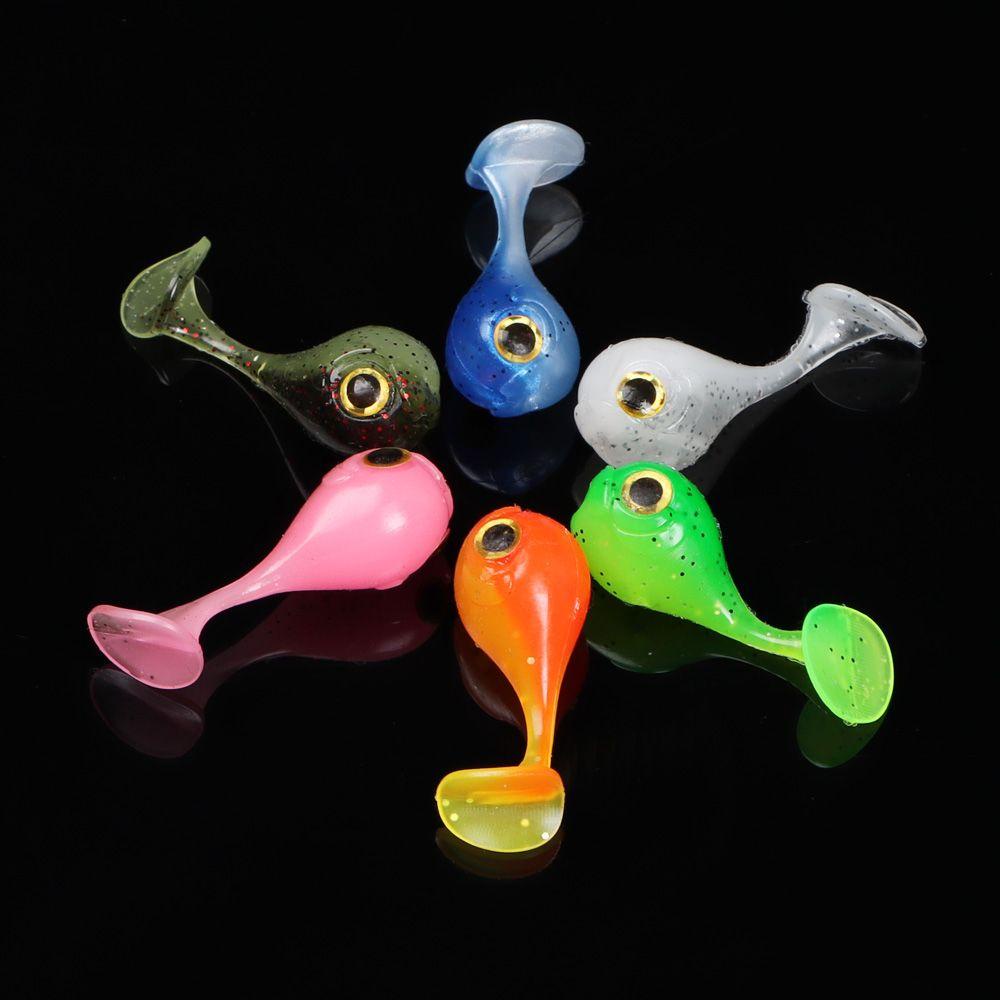 Bộ 6 Mồi Câu Cá Nhân Tạo Hình Chữ T Bằng Silicone