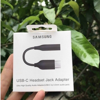 Jack chuyển đổi tai 3.5mm to Type C -jack chuyển tai nghe chính hãng Samsung cho Galaxy Note 10/ Note 10 Plus nhận hết