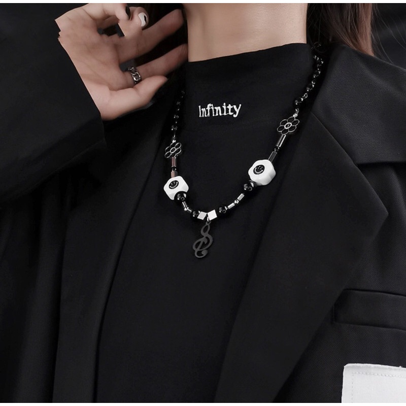 Vòng cổ hình mặt cười xúc xắc hiphop kim loại , tay mặt cười xúc xắc, dây chuyền mặt cười xúc xắc hiphop (VC25).