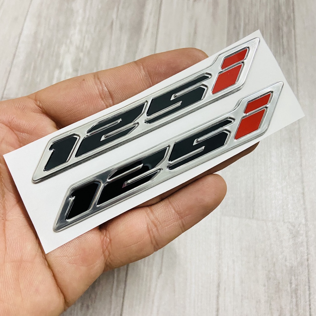 [CHUYÊN TEM XE MÁY] Bộ tem chữ nỗi số 125i, 150i chất liệu mũ cứng, keo dán chắc chắn dán trang trí xe máy