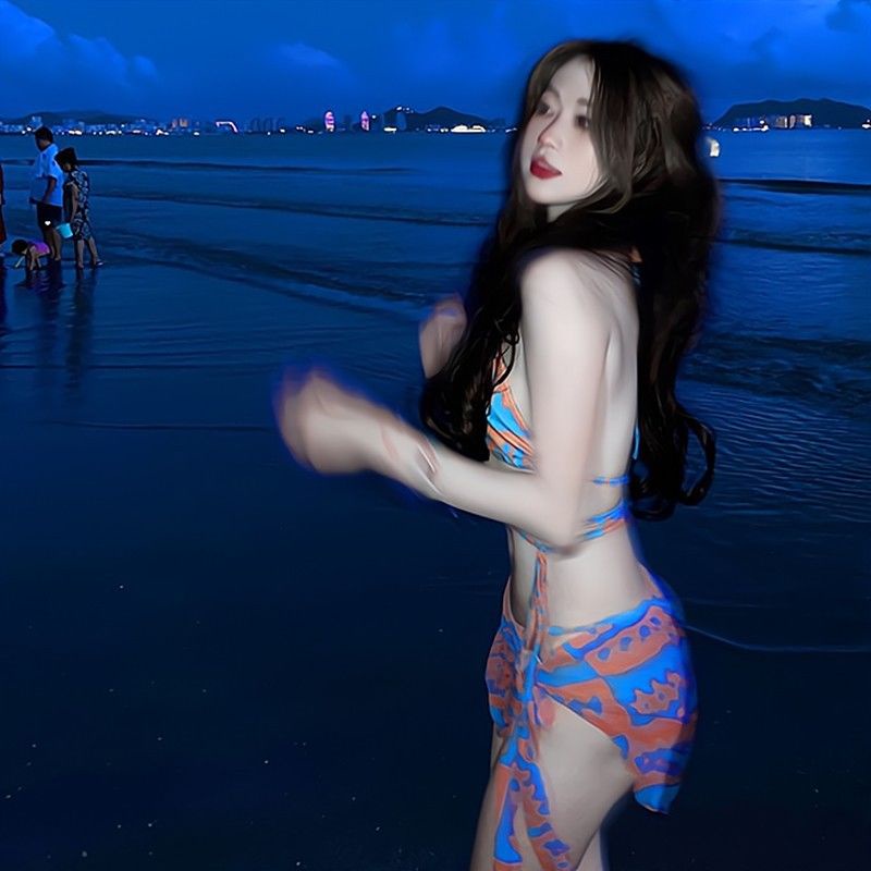 Bộ Đồ Bơi Ba Mảnh In Họa Tiết Thời Trang Mùa Xuân 2022 Cho Nữ