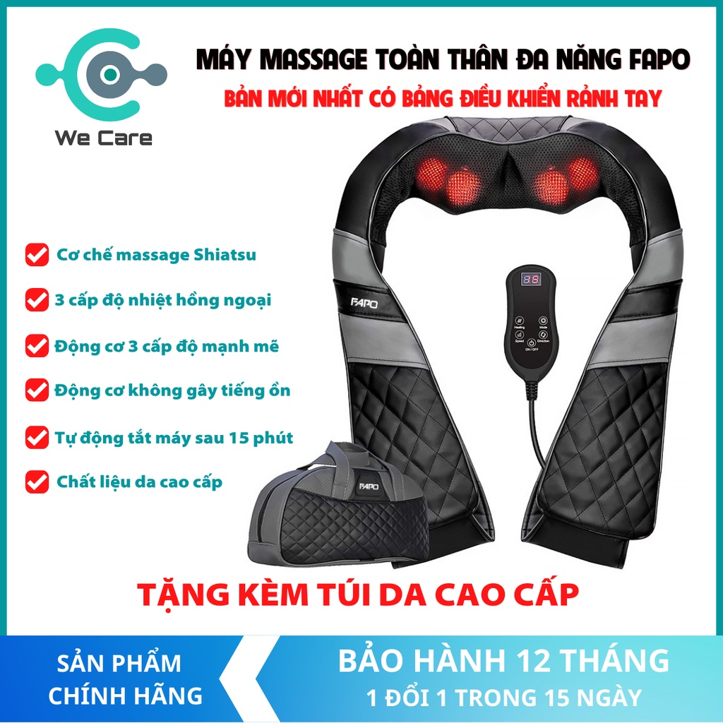 Máy Massage Toàn Thân Chuyên Sâu [Cao Cấp] FAPO, Massage Cổ Vai Gáy, Lưng Bằng Nhiệt Hồng Ngoại Bảo Hành 12 Tháng