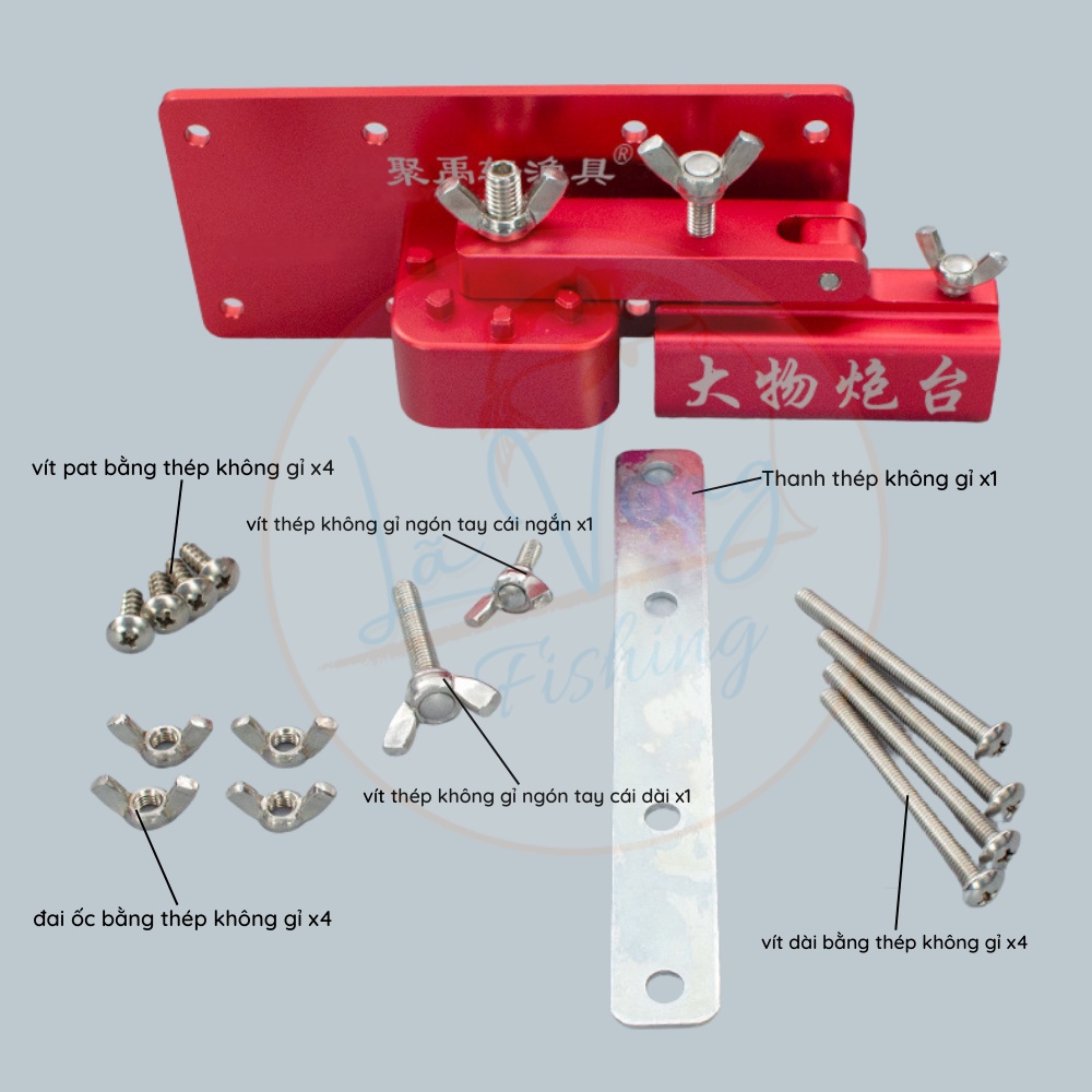 Phụ kiện gác cần gắn thùng, ghế săn hàng câu đài