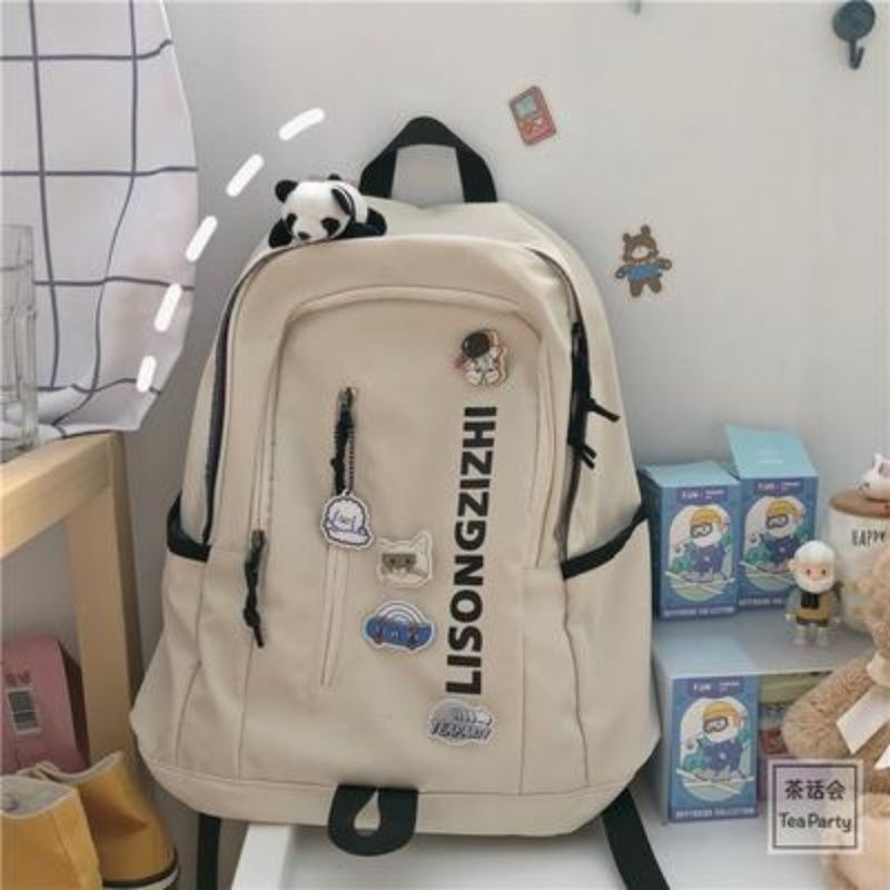 Ba Lô Đi Học / Du Lịch Sức Chứa Lớn Phong Cách Harajuku Hồng Kông Cổ Điển Cho Nam Và Nữ