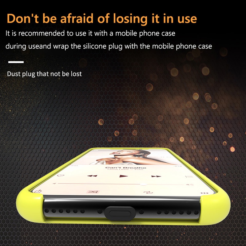 Ốp Điện Thoại Silicone Tích Hợp Cổng Sạc USB Chống Bụi Chống Thấm Nước Chống Mất Cho iPhone Type C &amp; Micro USB