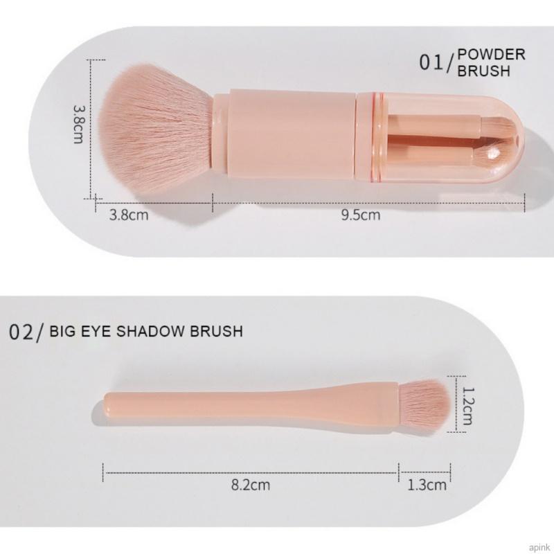 Cọ trang điểm 4 trong 1 có thể thu gọn tiện lợi chuyên dùng