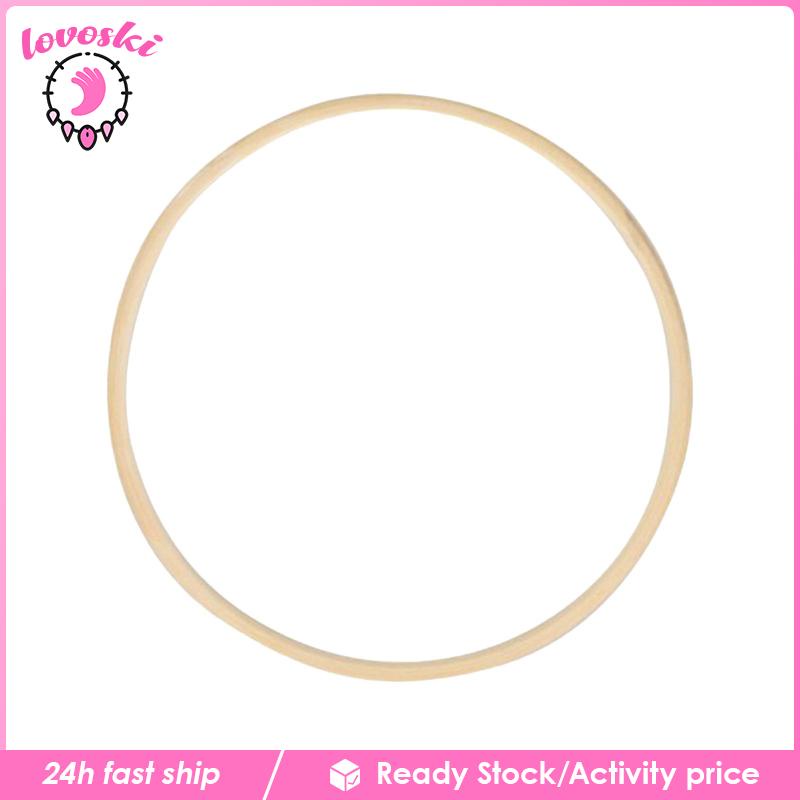 Bộ Tranh Thêu Chữ Thập Hình Tròn Bằng Gỗ Tre 10cm