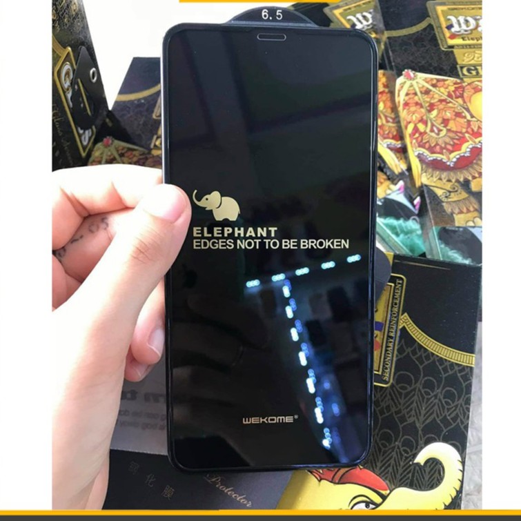CHÍNH HÃNGMIẾNG DÁN Kính cường lực 9D WK SIÊU XỊN con voi mép Silicon chống VỠ iPHONE X XS XR 11 12 13 PRO MAX MINI