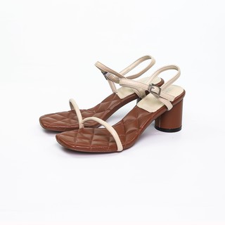 Sandal cao gót AMI AMI dây quai ngang lót êm chân 7cm