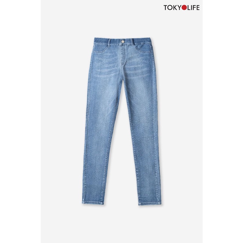 Quần Leggings Jean Nữ dáng dài cạp chun TOKYOLIFE I9JEA004I | BigBuy360 - bigbuy360.vn