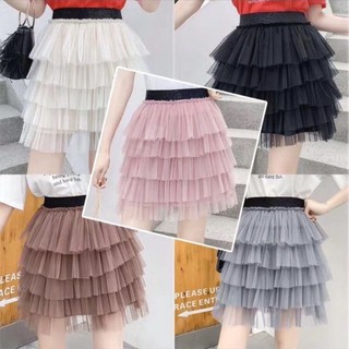 Chân váy xếp ly 4 tầng dáng ngắn nhiều màu