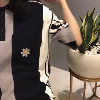 Daisy Stripes Polo - Áo Polo
