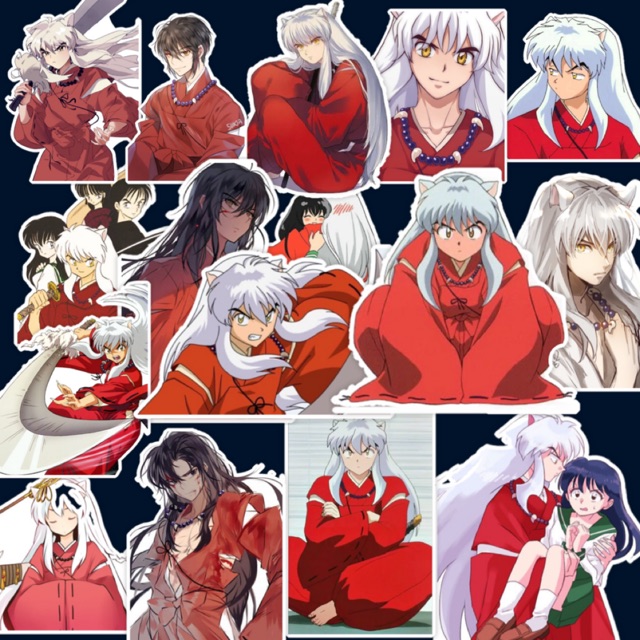 STICK15 - BỘ 50 STICKERS MANGA INUYASHA CUTE