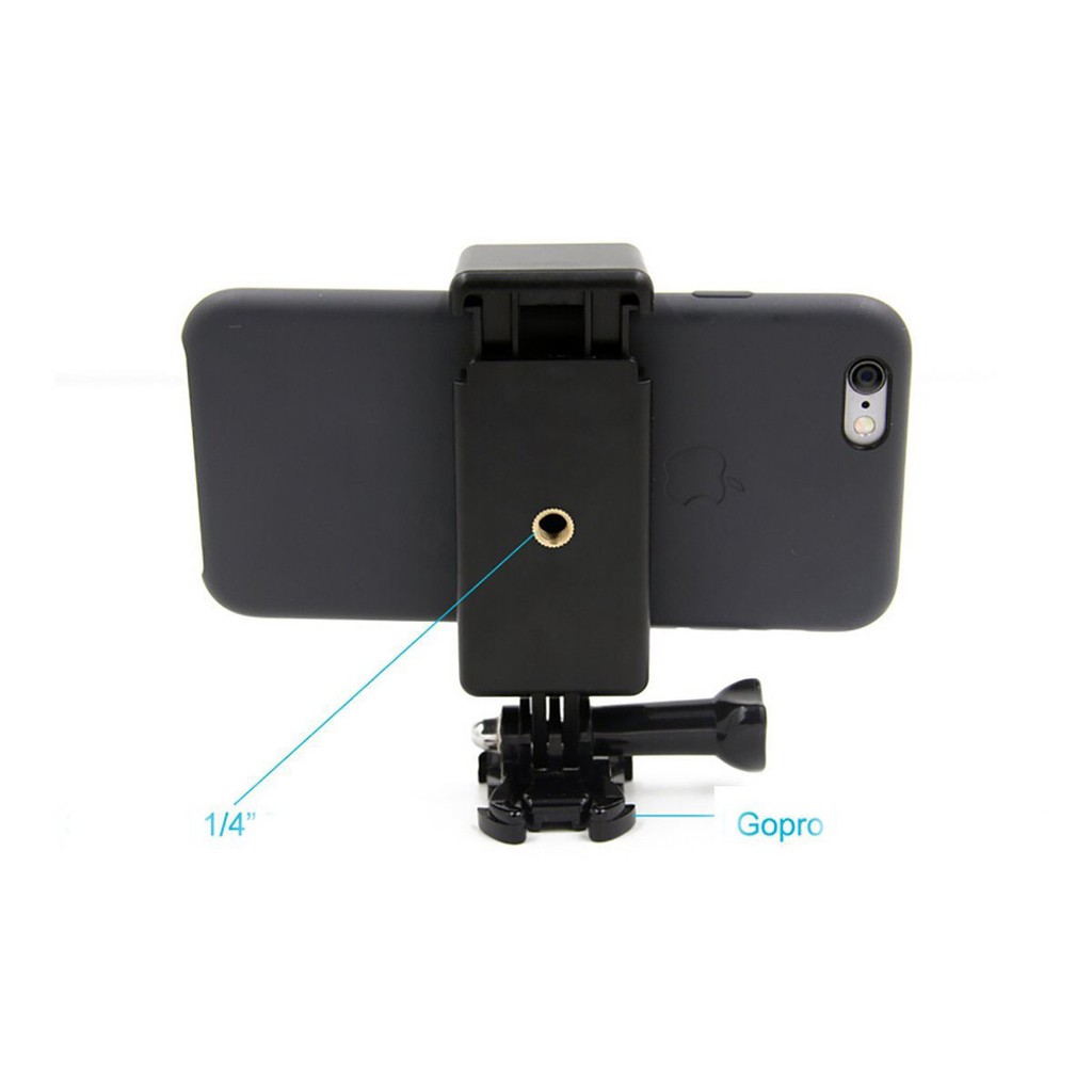 Đầu kẹp điện thoại gắn chân mount Go-Pro có lỗ sau 1/4