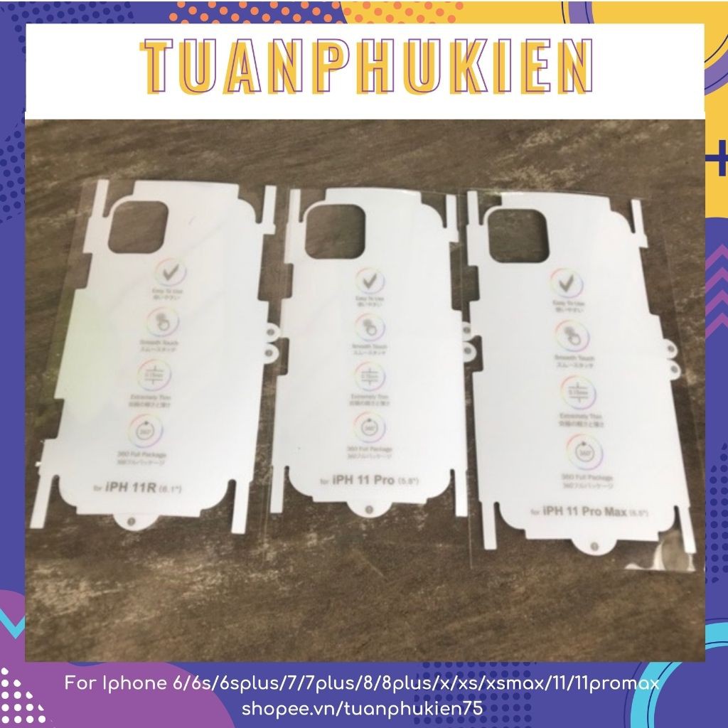 PPF Cầu Vồng Iph.0ne 🌈 FREESHIP 🌈 Skin Dán PPF Cầu Vồng Tự Phục Hồi Cho Các Dòng Iph.0ne 6-12Promax- Tuấn Phụ Kiện