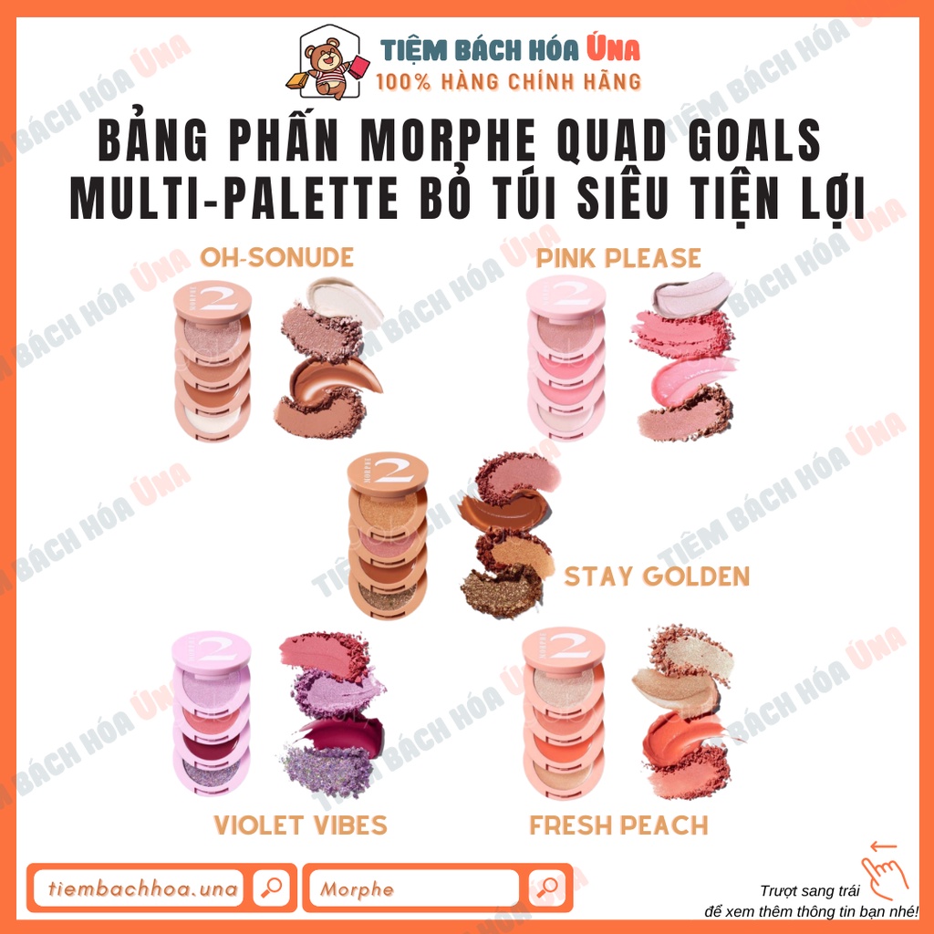 Bảng phấn Morphe QUAD GOALS MULTIPALETTE bỏ túi siêu tiện lợi