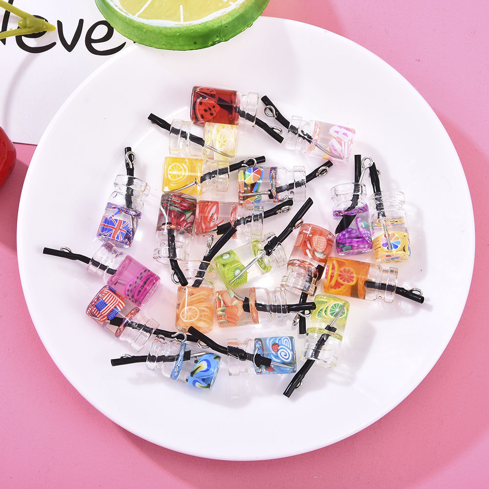 Bộ 20 Phụ Kiện Mặt Dây Chuyền Hình Ly Trà Sữa Xinh Xắn