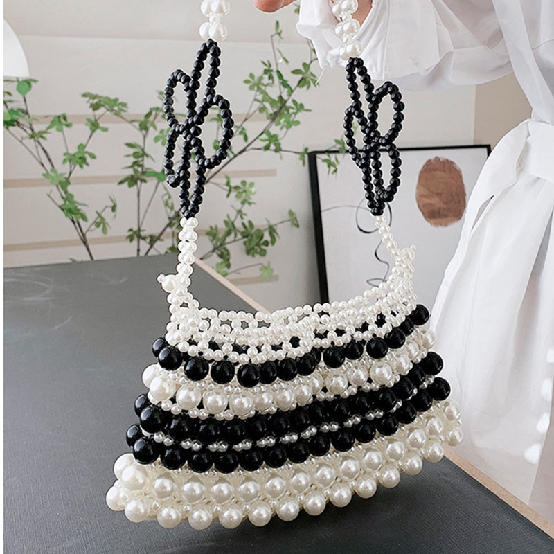 Túi Xách Đeo Vai Đính Hoa Ngọc Trai Nhân Tạo Thời Trang Sang Trọng