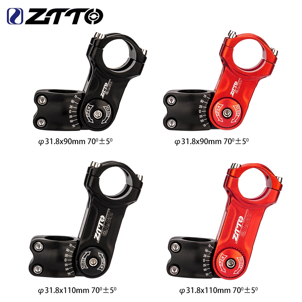 Pô tăng 70 độ 90mm 110mm x 31.8mm ZTTO chuyên dụng cho xe đạp leo núi 28.6mm xc