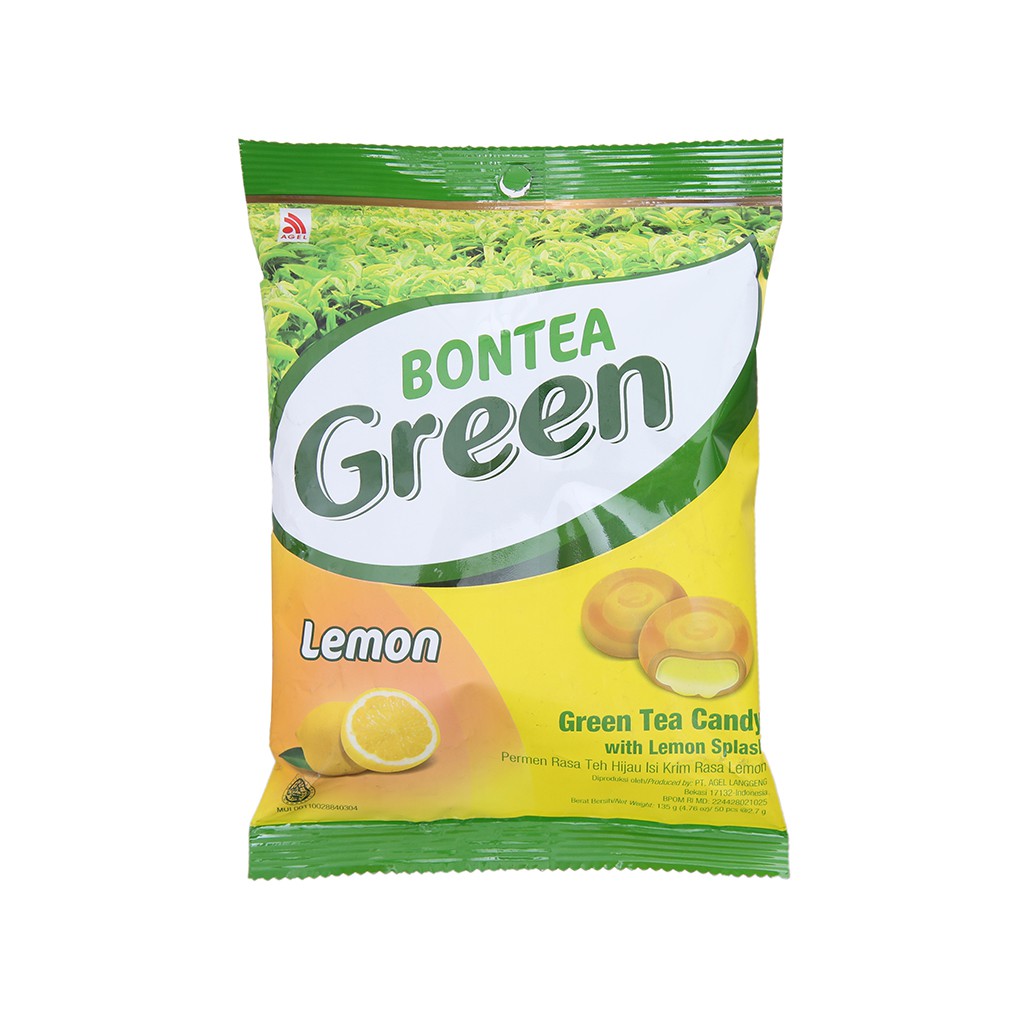 combo 5 bit Kẹo trà xanh nhân chanh Bontea Green