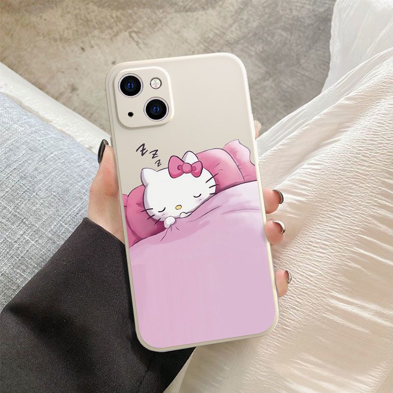 Ốp Điện Thoại Tpu Dẻo Họa Tiết HELLO KITTY Cho iPhone 11 12 13 pro max XS X XR XSMax 7 8 6 6s plus SE 2020