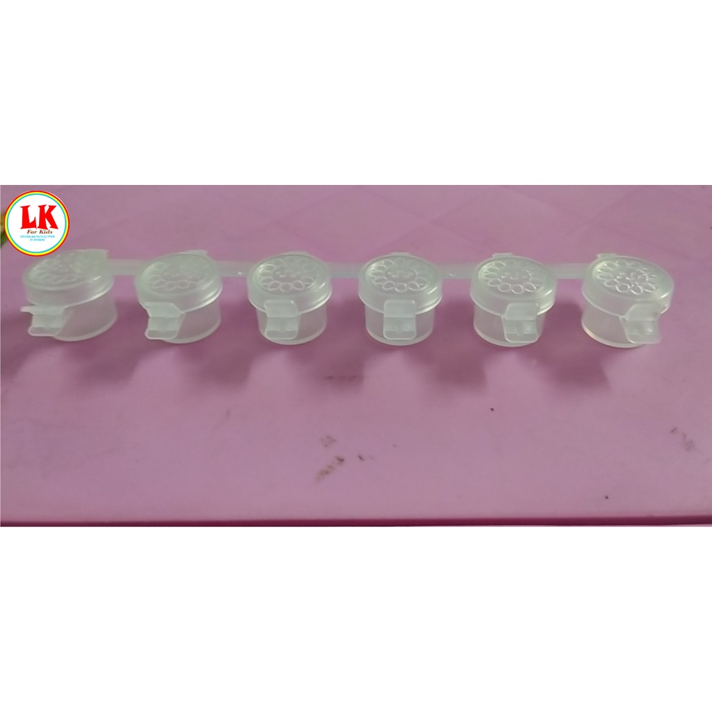 10 Vỉ  Nhựa 4ml đựng màu nước, vỉ nhựa trong, nắp kín, Vĩ đựng màu, Khay đựng màu nước 6 ô rỗng, mỗi ô 4ml, có nắp đậy k