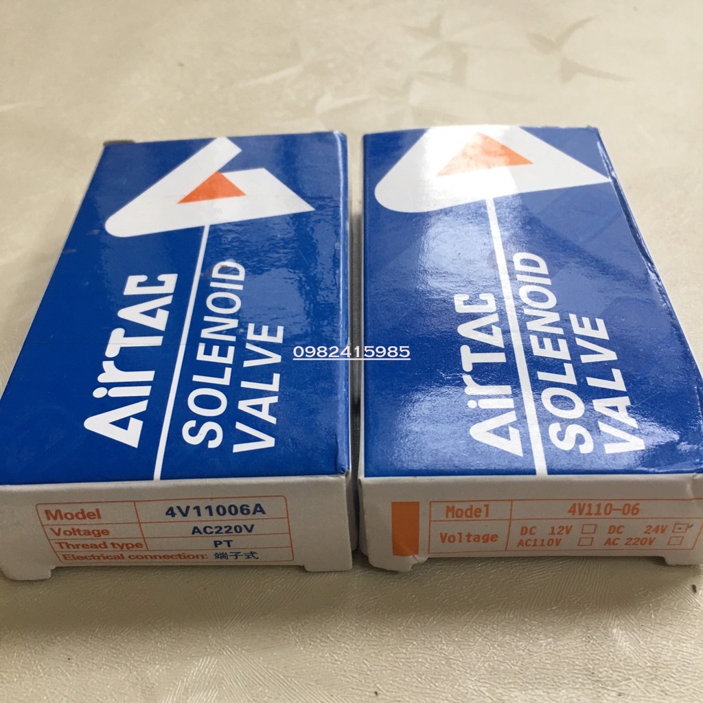 4V110-06  Van điện từ khí nén 5/2 AIRTAC ren 9,6mm