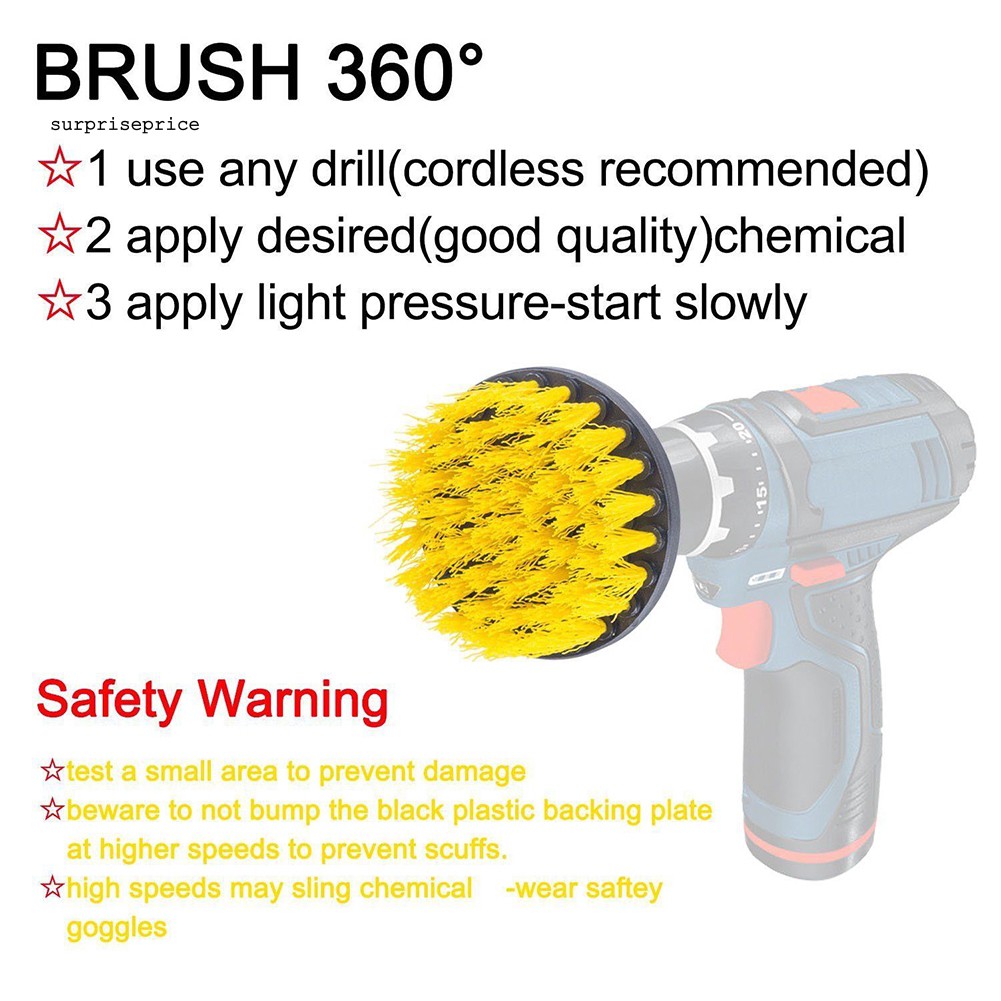 Bộ 3 đầu cọ bàn chải hình dáng khác nhau tiện dụng cho việc vệ sinh