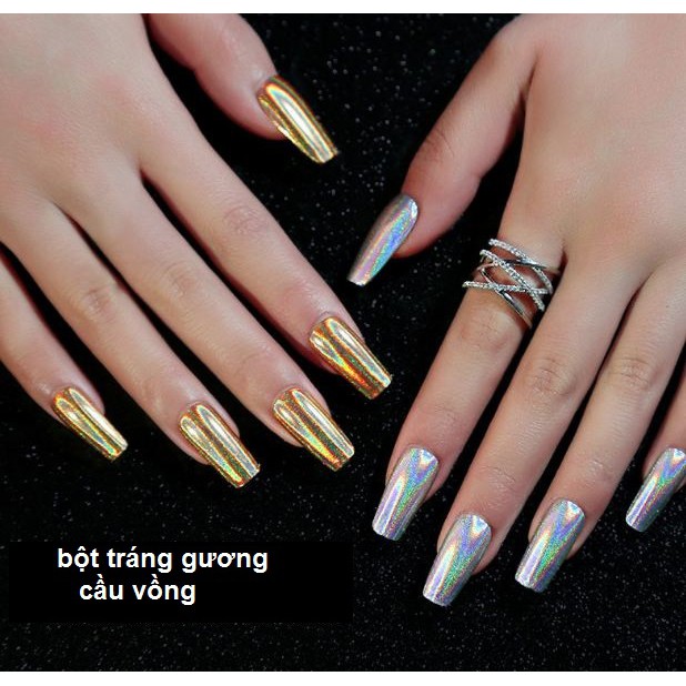 Bột tráng gương cầu vồng làm nail 5g