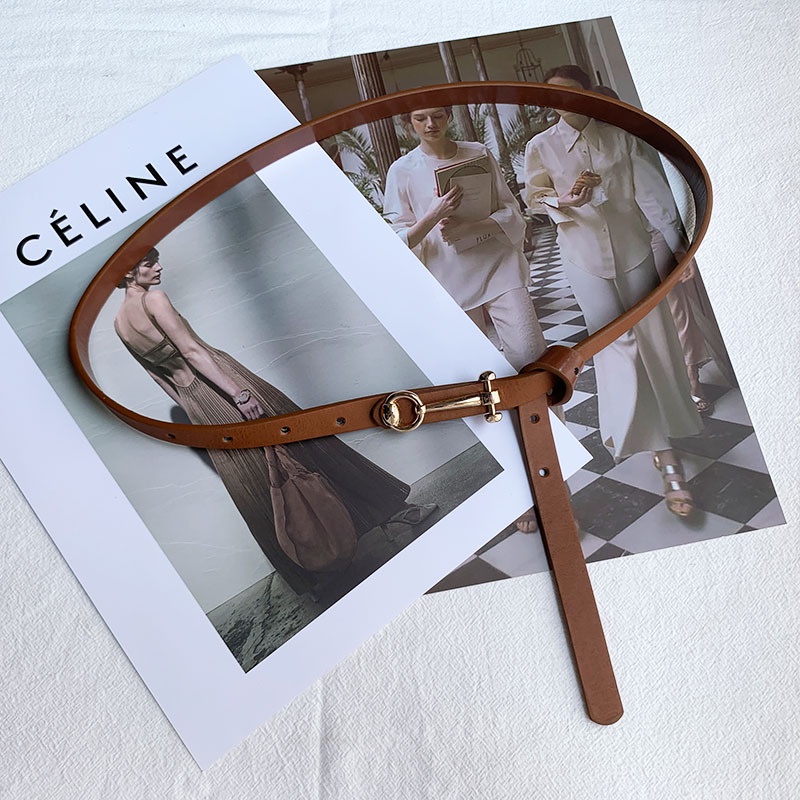 Thắt Lưng Da PU Màu Trắng / Đen / Nâu Tùy Chỉnh Thời Trang Cho Nữ