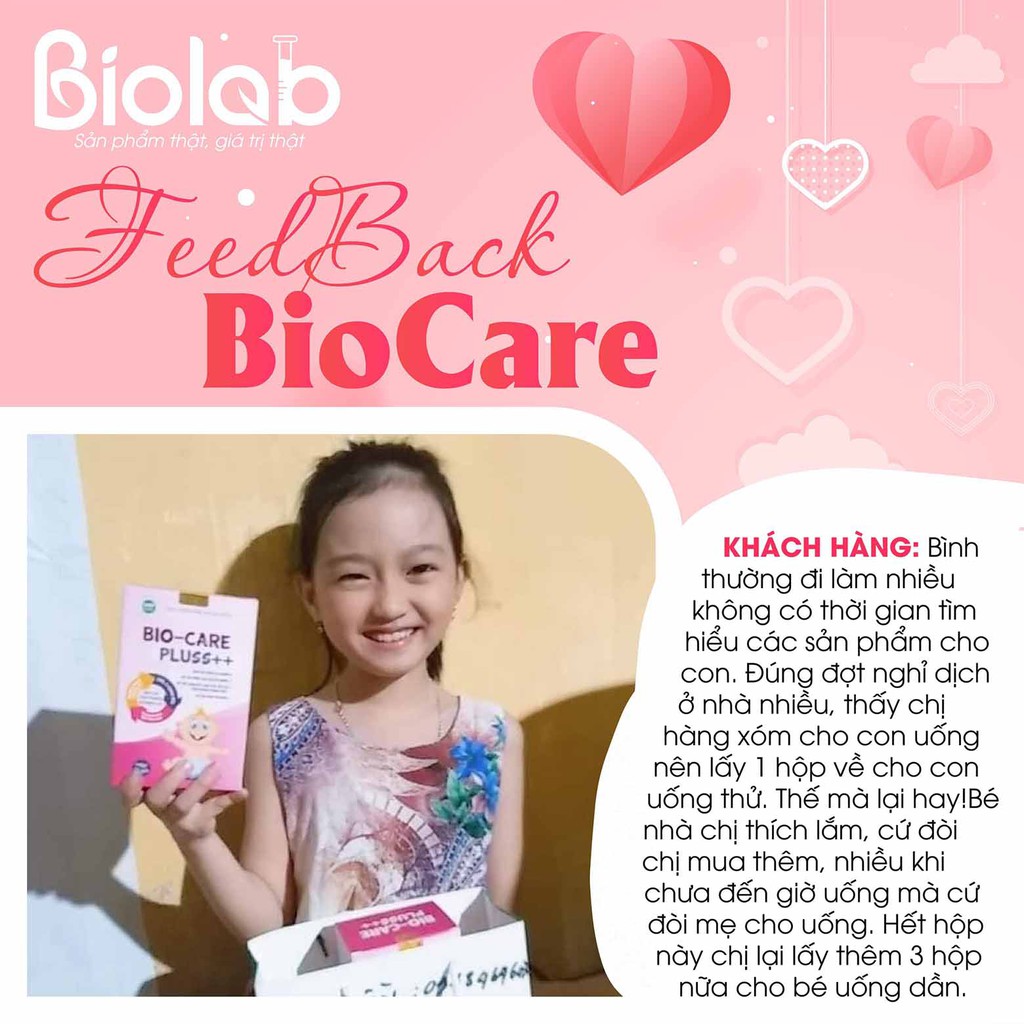 Bio Care Pluss ++ Trẻ hết biếng ăn, tăng cân, sức đề kháng tốt - Dược Biolab