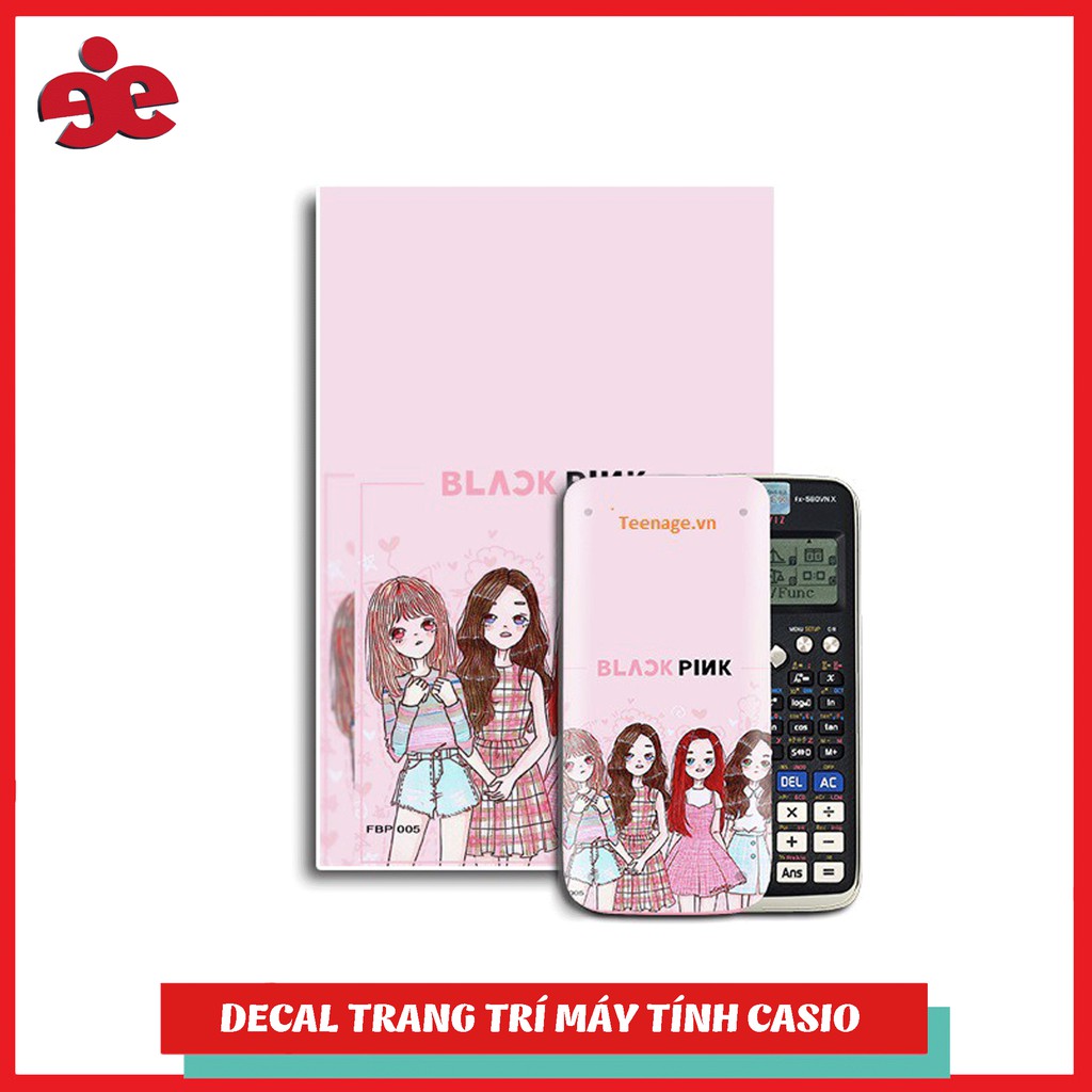 Decal trang trí máy tính Casio/Vinacal Fans BlackPink 005