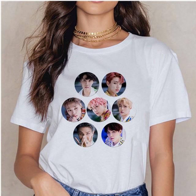 Áo Phông Logo Hình Các Thành Viên BTS