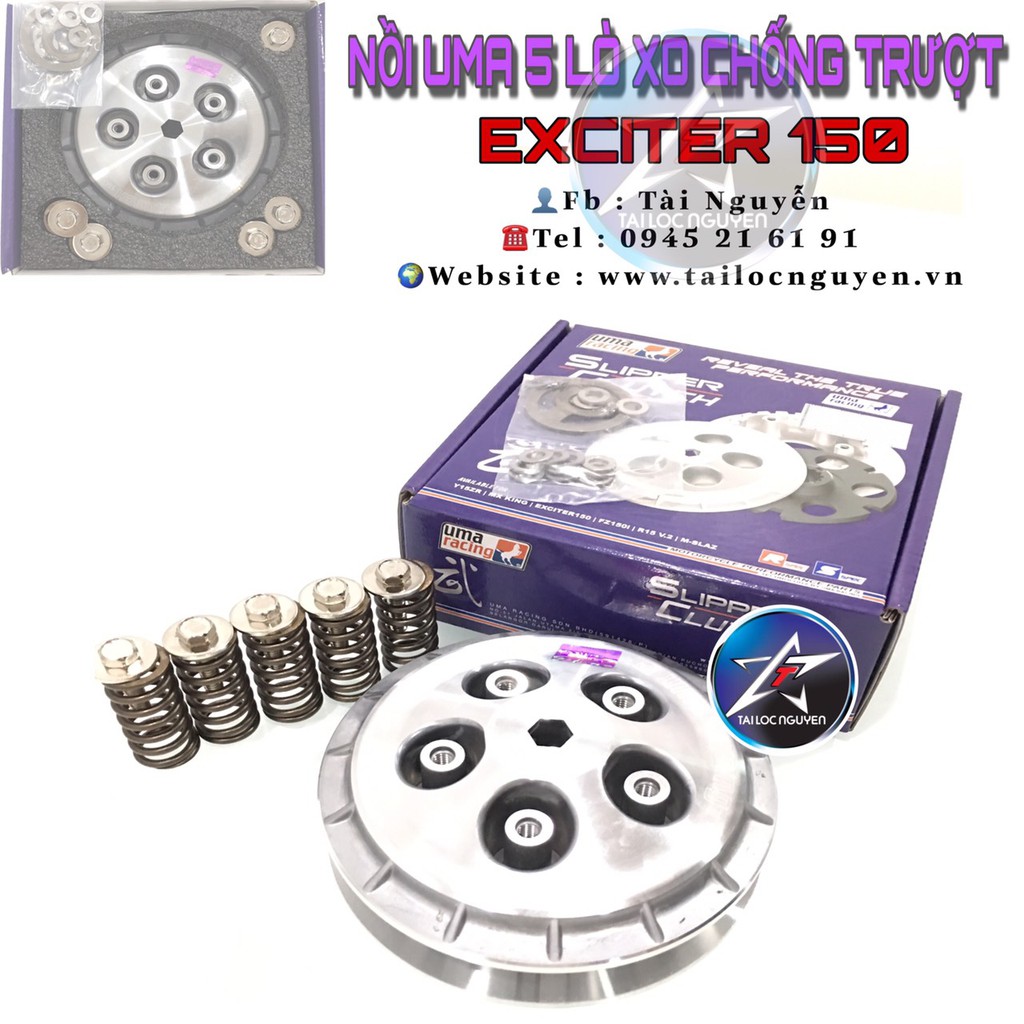 NỒI UMA RACING 5 LÒ XO CHỐNG TRƯỢT  SLIPPER CLUTCH CHO EX150/FZ150i/R15 V2