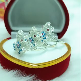 Nhẫn bạc- cóc ngậm tiền-kim kim tiền
