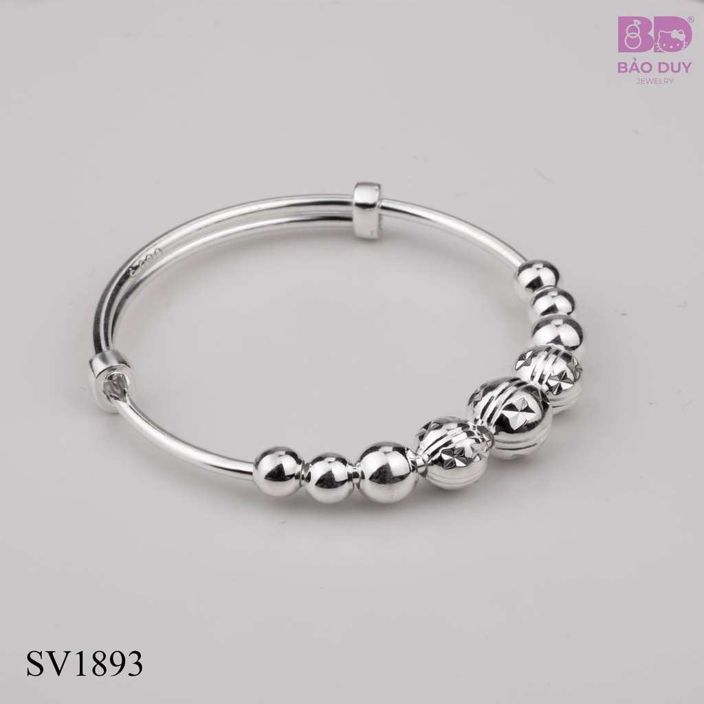 Vòng tay bạc trẻ em BDSilver chamr bạc SV1893 - dành cho bé từ 7 tháng tuổi đến 2 tuổi