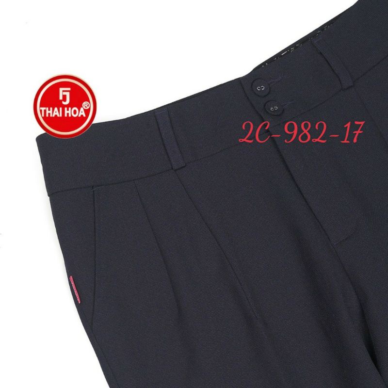 Quần tây lưng cao năng động trẻ trung màu đen 2c-982-17 Thái Hòa