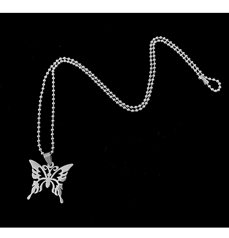 Korea Butterfly Clavicle Chain 2021 New Hip Hop Necklace Accessories