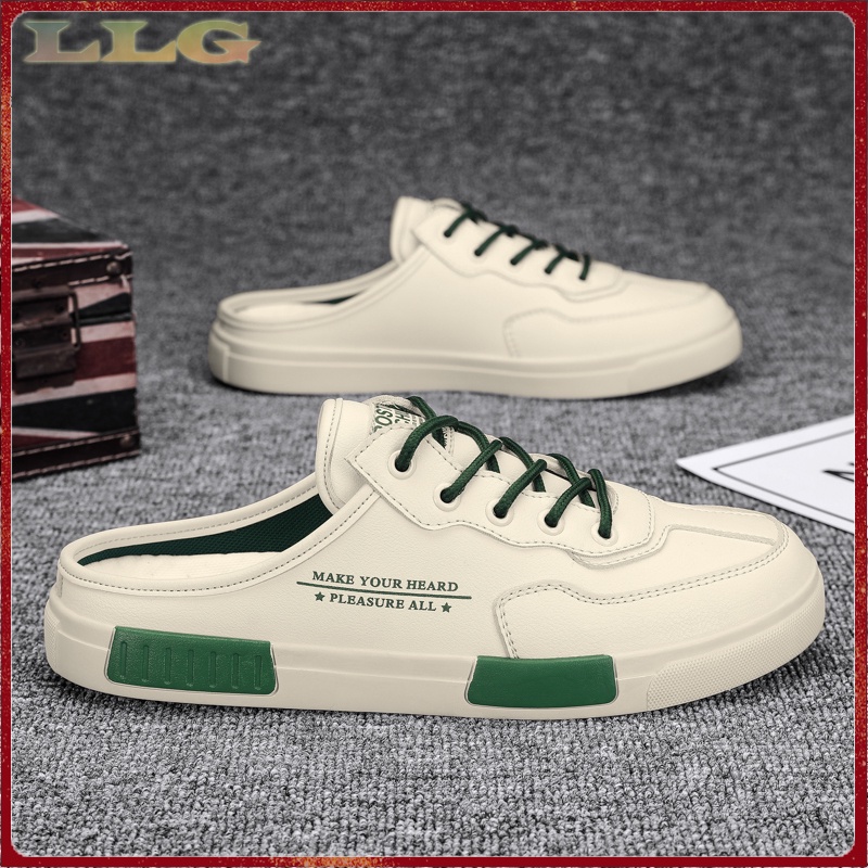 Giày Lười Da Đế Bằng Không Có Dây Buộc Thời Trang Mùa Hè Cho Nam