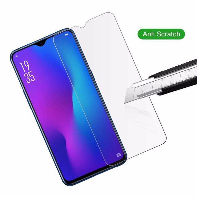 Cường lực Oppo F9 trong suốt loại tốt dùng được mọi loại ốp lưng ( tặng keo mép giấy lấy bụi )