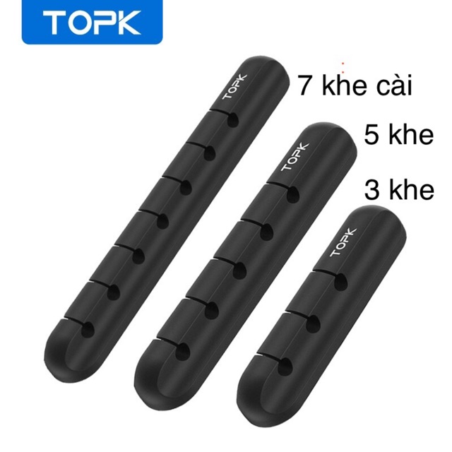 Kẹp cố định dây cáp sạc TOPK tiện lợi, giúp bàn làm việc ngăn nắp | WebRaoVat - webraovat.net.vn